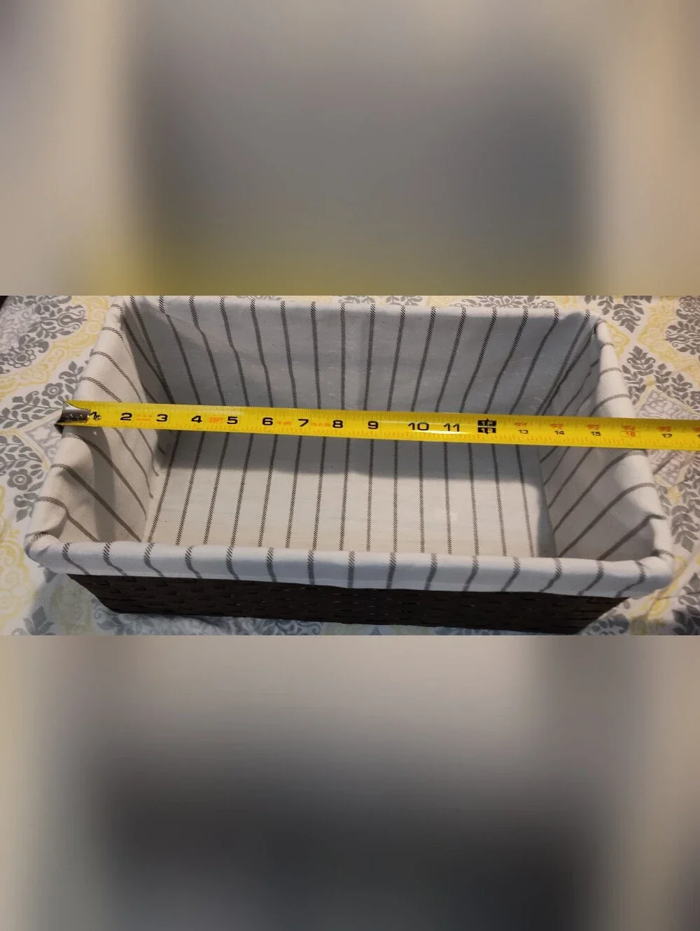 NWOT! Ikea Fabric-Lined Woven Storage Basket